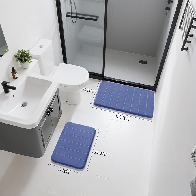 Yimobra Memory Foam Bathroom Rugs Sets 2 Piece - Image 2