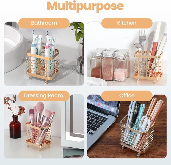 Luxspire Toothbrush Holders for Bathroom, Stainless Steel Electric Toothbrush - Image 8