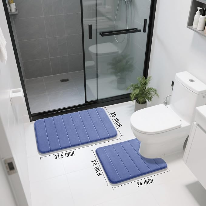 Yimobra Memory Foam Bath Mat Set 2 Piece - Image 2