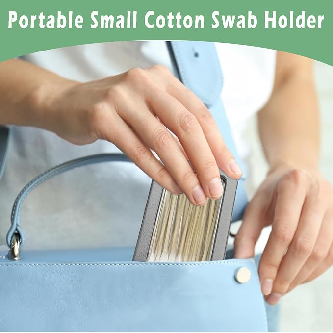 Cotton Swab Holder for Travel, Travel Floss Picks Case - Image 3