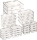 28 Pack Rectangular Clear Plastic Storage Containers Box by Thintinick