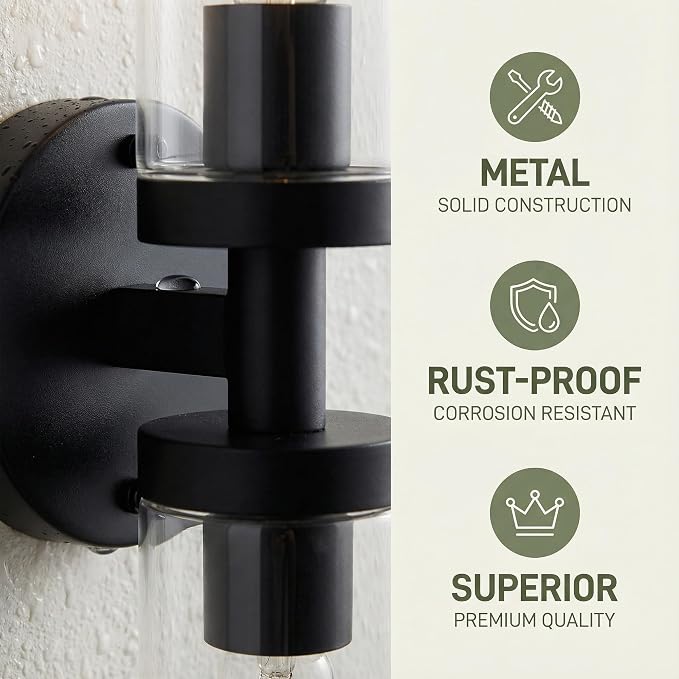 Wall Sconces Set of 2, Hardwired Bathroom Light Fixtures, Modern Bathroom - Image 4