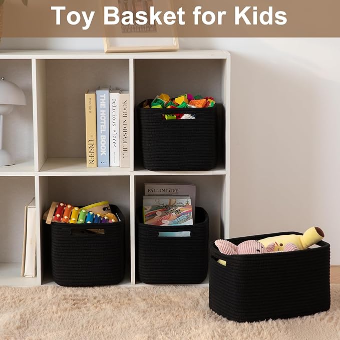 Storage Baskets for Organizing, Woven Decorative Baskets for Shelves - Image 5