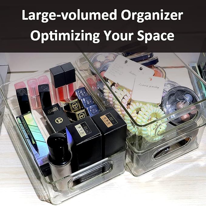 Desktop Organizer, Combination of Large Capacity Storage Acrylic Baskets - Image 5