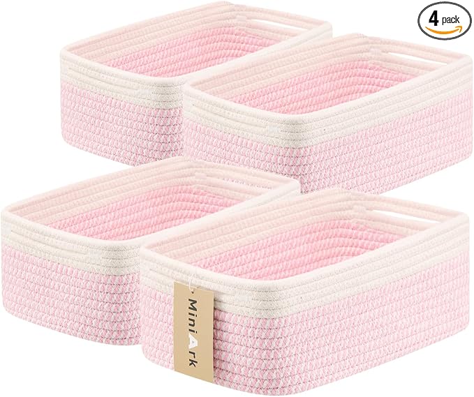 Small Storage Baskets for Organizing | Closet Organizer Bins | Shelf Toy Basket by MiniArkStorageBasketsHome