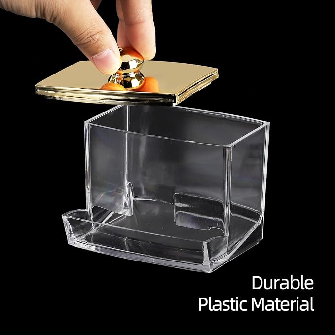 Tbestmax Qtip Holder Dispenser Clear Bathroom Organizer Accessories Decor - Image 3