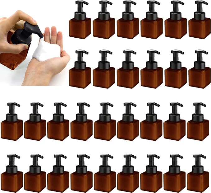 8.5 oz Foaming Soap Dispenser Plastic Foaming Pump Bottle, Refillable Dispenser by Unknown