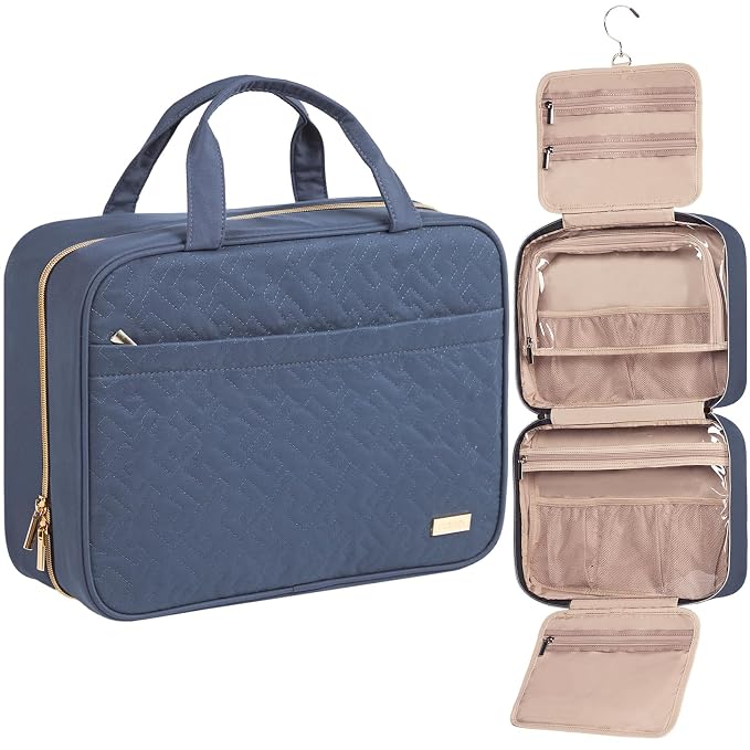 NISHEL Travel Toiletry Bag for women, Portable Hanging Organizer for by NISHEL
