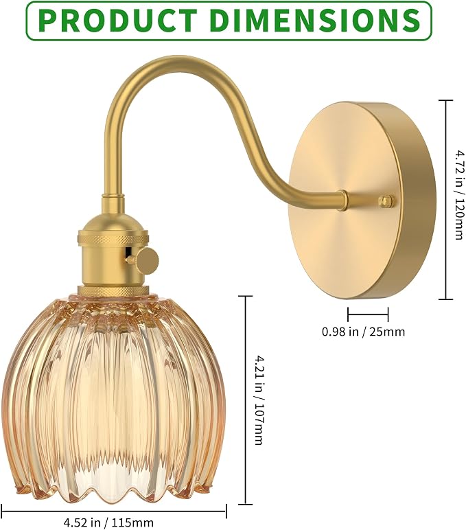 Wall Sconces Lights Lamp for Bedroom Bathroom, Modern Vanity Light Fixtures - Image 4