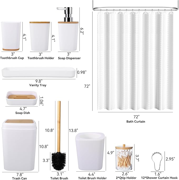 White Bathroom Sets Accessories - Image 6
