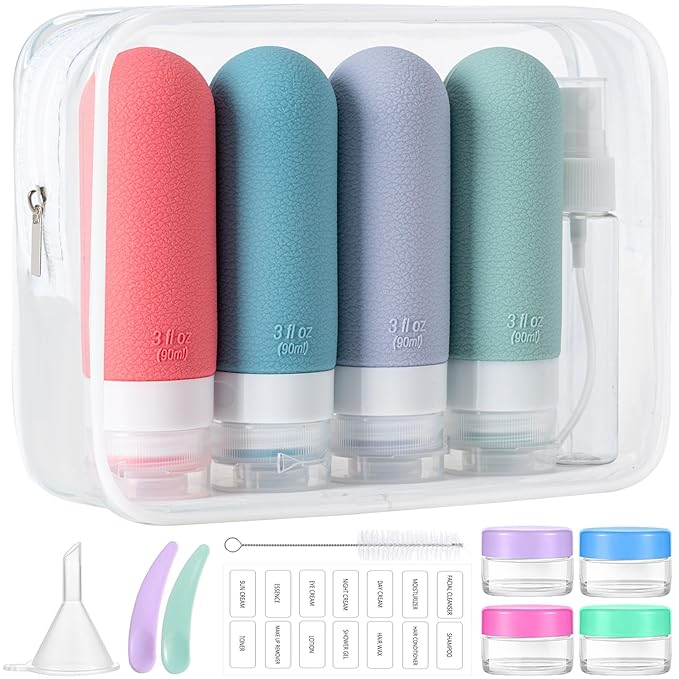 16pack Travel Bottles for Toiletries, TSA Approved LeakProof Squeezable by MODENGKONGJIAN
