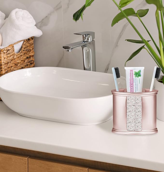 Zahari Home 4pc Sinatra Stylish Bathroom Accessories Set Liquid Soap Dispenser - Image 4