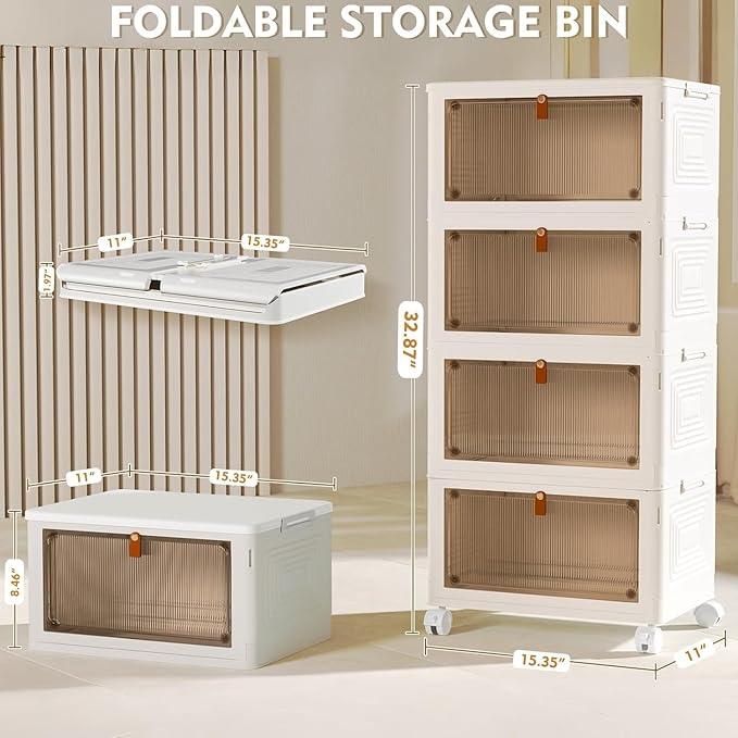 4 Tier Plastic Storage Bins - Image 2