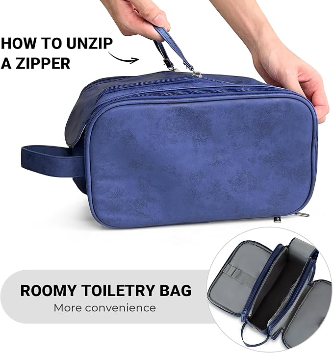 Elviros Toiletry Bag for Men, Large Travel Shaving Dopp Kit Water-resistant - Image 5