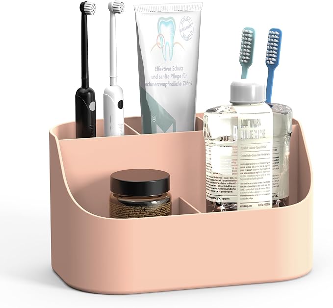 Toothbrush Holders for Bathrooms, Toothpaste and Electric Tooth Brush Holder by Oasiteege
