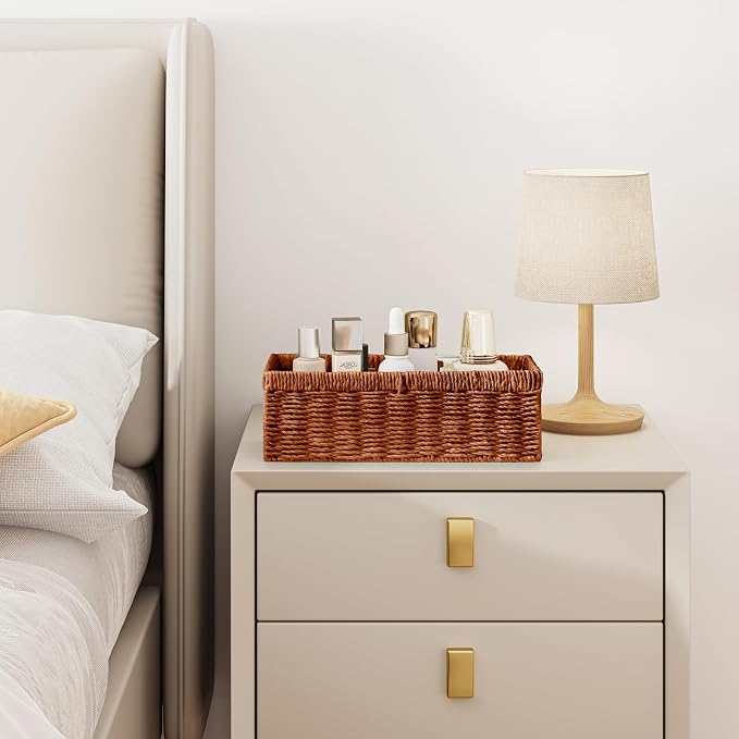 Vagusicc Wicker Storage Basket, Paper Rope Wicker Baskets - Image 9