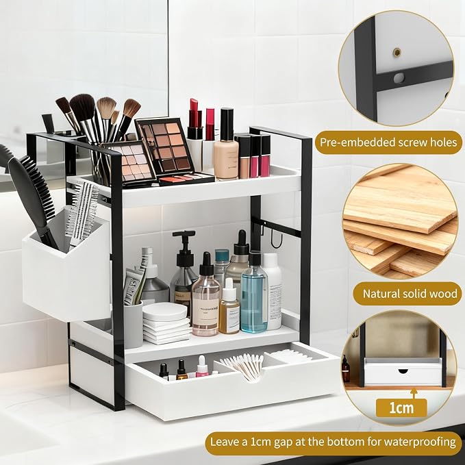 2-Tired Bathroom Counter Organizers and Storage, Bathroom Countertop Organizer - Image 5