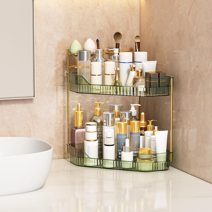 Corner Bathroom Counter Organizer by ZZWILLB