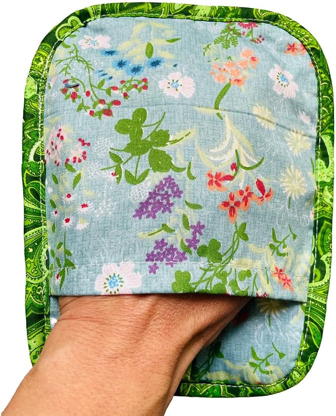 Rectangle Pot Holders for Kitchen hot Pads 100% Cotton Set of 2 Heat Resistant - Image 4