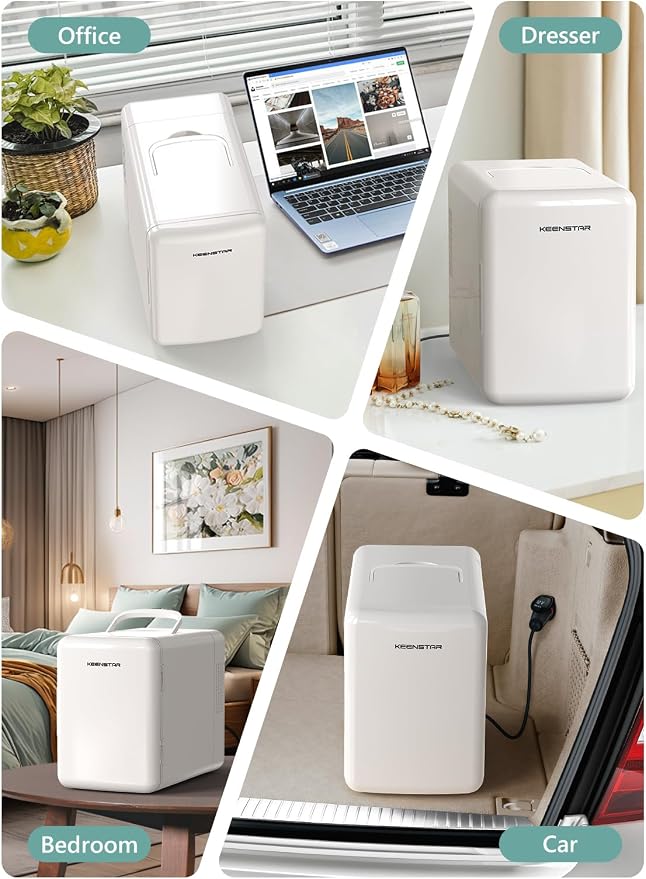 KEENSTAR Mini Fridge, 6 Liter/8 Can Small Fridge, 110V AC/ 12V DC Cooler and - Image 7