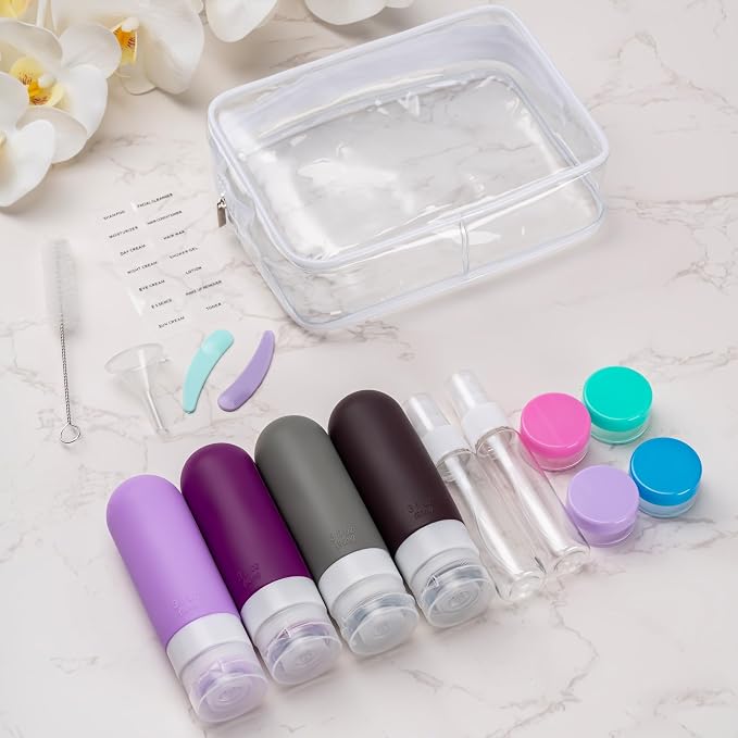 16pack Travel Bottles for Toiletries, TSA Approved LeakProof Squeezable - Image 6