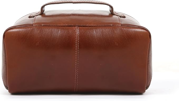 KomalC Luxury Leather Men’s Toiletry Travel Bag – Handmade Shaving Kit - Image 3