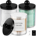 SheeChung 3 Pack Acrylic Qtip Holder Dispenser, Bathroom Jars by SheeChung