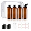Travel Bottles for Toiletries 3.4oz 4 Pack TSA Approved Leak-Proof Travel Size by wowang