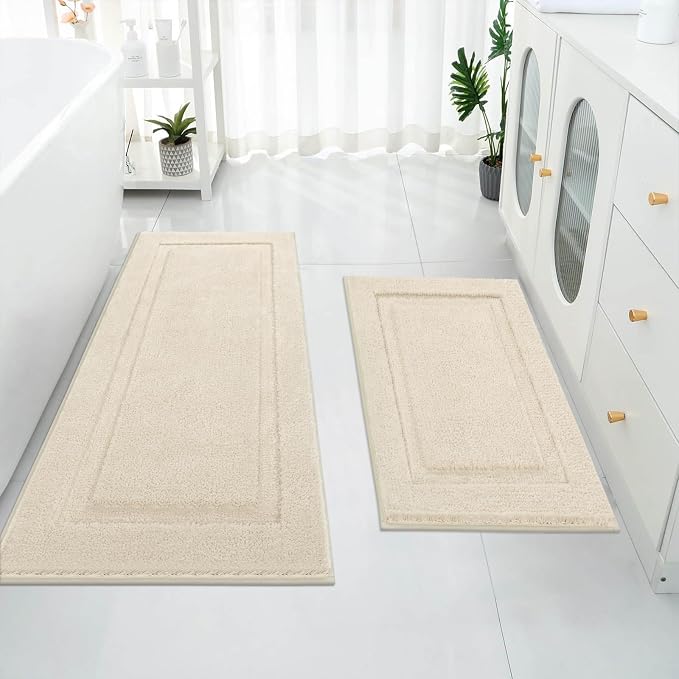 SHACOS Ultra Soft Bathroom Runner Rugs Sets 2 Pieces 47x20 + 32x20 inch - Image 9