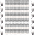 Zahari Home 13pc Modern Line Shower Curtain Set by ZahariHome