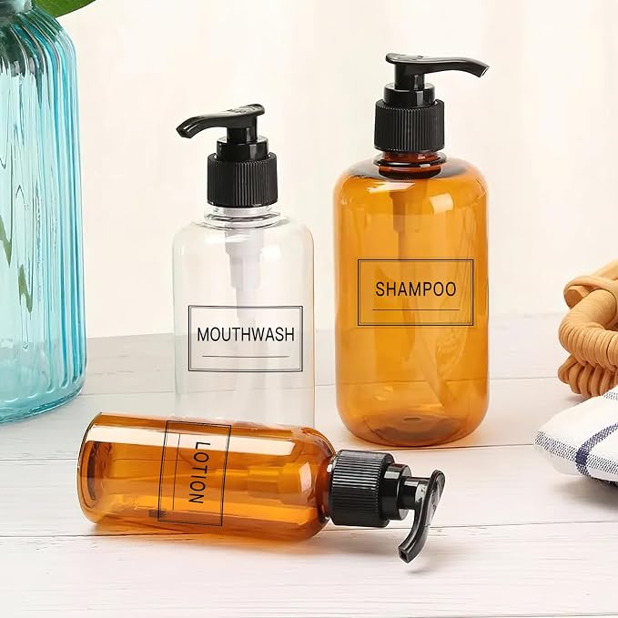 48PCS Clear Waterproof Labels for Bottles, Shampoo and Conditioner Dispenser - Image 3