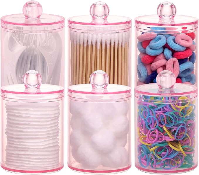 Tbestmax 6 Pack Qtip Holder, 10-Ounce Apothecary Jars by Tbestmax