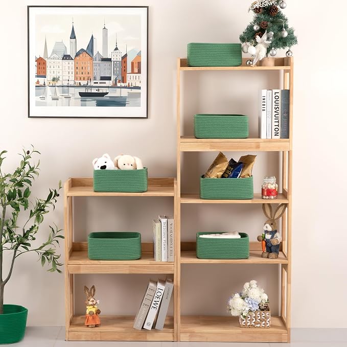 6 Pack Storage Baskets for Shelves, Small Baskets for Shelves, Cute Decorative - Image 2