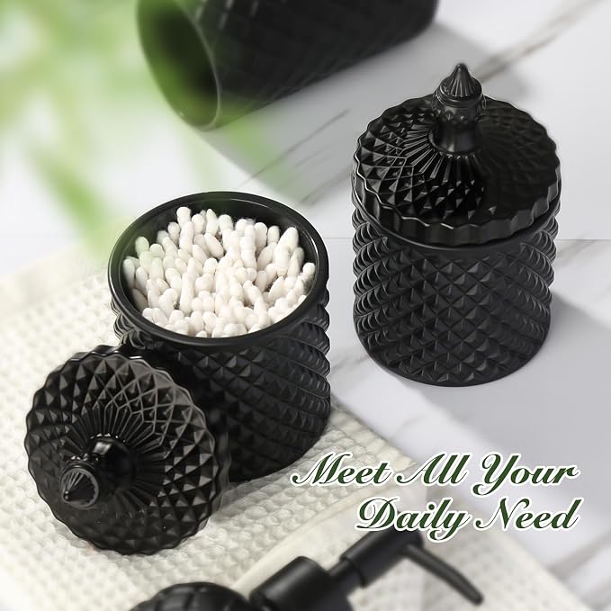 Matte Black Bathroom Accessories Set, 4 Pack Black Bath Accessory Sets Complete - Image 4