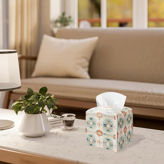 Southwestern Aztec Design Tissue Box Cover - Image 4