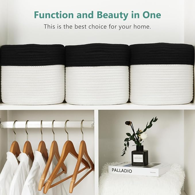 Cotton Rope Storage Basket, Woven Basket - Image 4