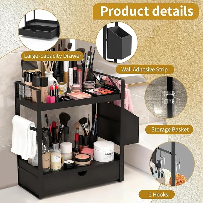 2-Tired Bathroom Counter Organizers and Storage, Coffee Bar Organizer - Image 4