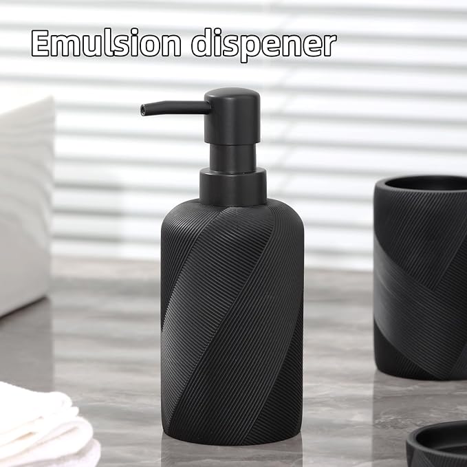 Bathroom Accessories Set, Bathroom Organizer Countertop, Soap Dispenser and - Image 6