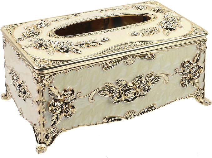 Geesatis Tissue Box Cover, Rectangle Tissue Box Holder, Rectangular Napkin - Image 3
