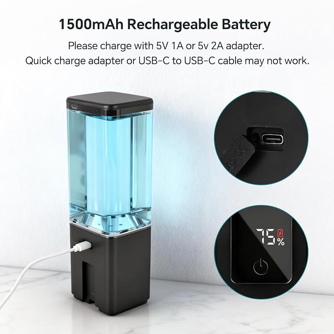 LAOPAO Soap Dispenser, Automatic Soap Dispenser Wall Mount Rechargeable Foaming - Image 4