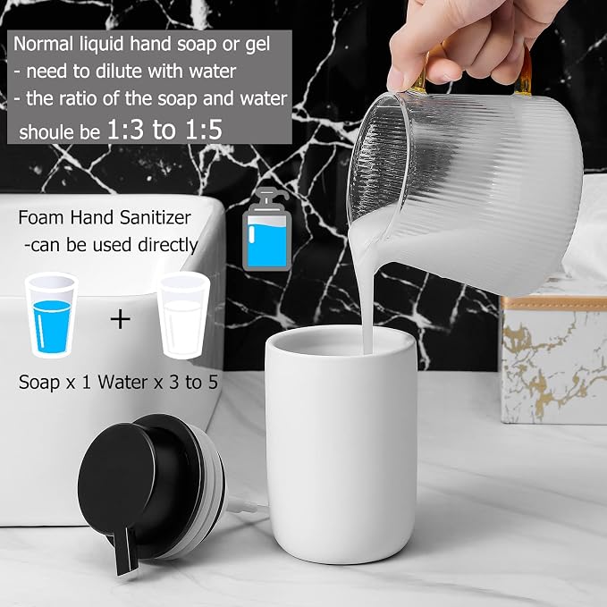 Foaming Soap Dispenser Thick Ceramic Foam Hand Soap Dispenser - Image 3