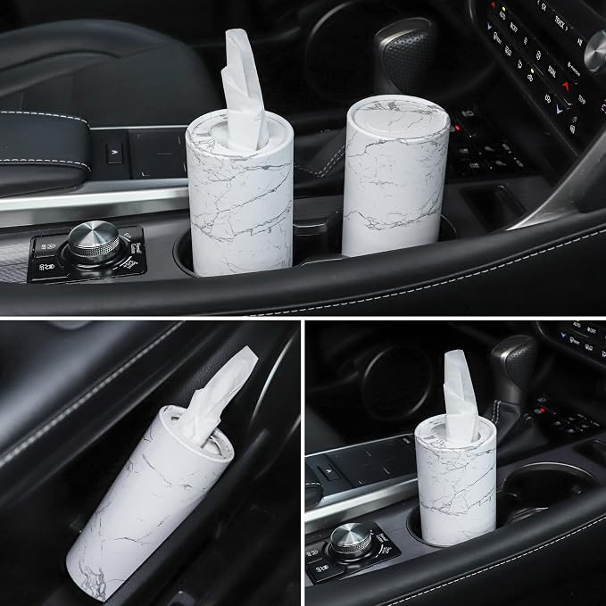 SINGARO Car Tissue Holder, 4 Pack Car Cup Holder Facial Tissues - Image 5