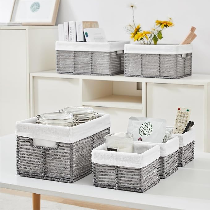 Vagusicc Wicker Storage Basket, 6 Pack Baskets - Image 7