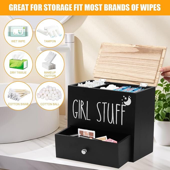 Tampon Holder for Bathroom, Feminine Product Organizer Pad Case - Image 5
