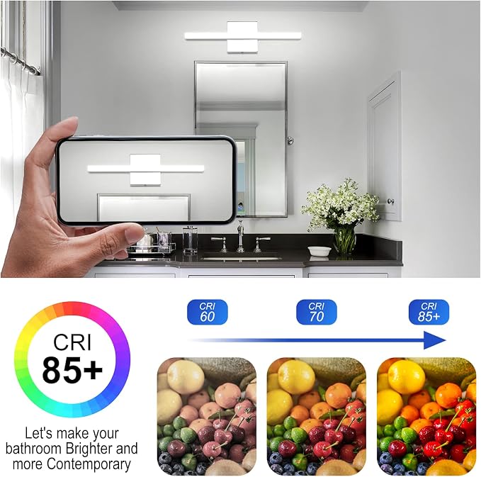 Combuh LED Bathroom Vanity Light Bar 16 Inch 9W IP44 Over Mirror Lighting - Image 5