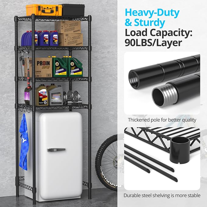 4-Tier Mini Fridge Shelf, Heavy Duty Adjustable Storage Shelf, Ultimate - Image 5
