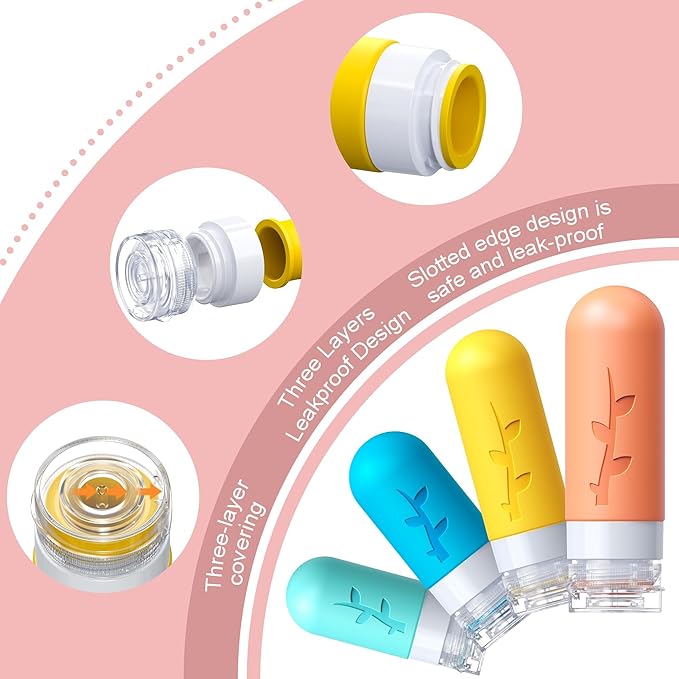 18pack Travel Bottles for Toiletries:Silicone TSA Approved-Containers for - Image 2