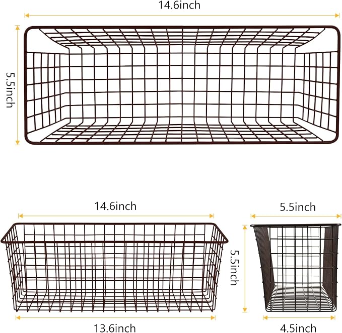 2 Sets Extra Large Hanging Wall Basket, WallmountedFruit Vegetable Toy Snack - Image 2