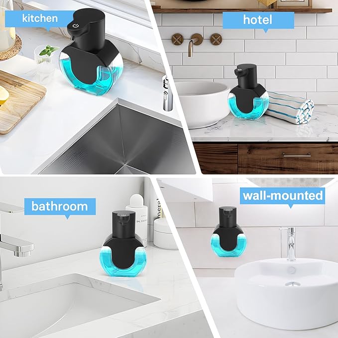 2 Pack Automatic Soap Dispenser Touchless, 14.2oz/420ML Auto Liquid Soap - Image 7