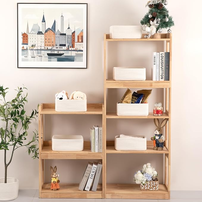 6 Pack Storage Baskets for Shelves, Small Baskets for Shelves, Cute Decorative - Image 2